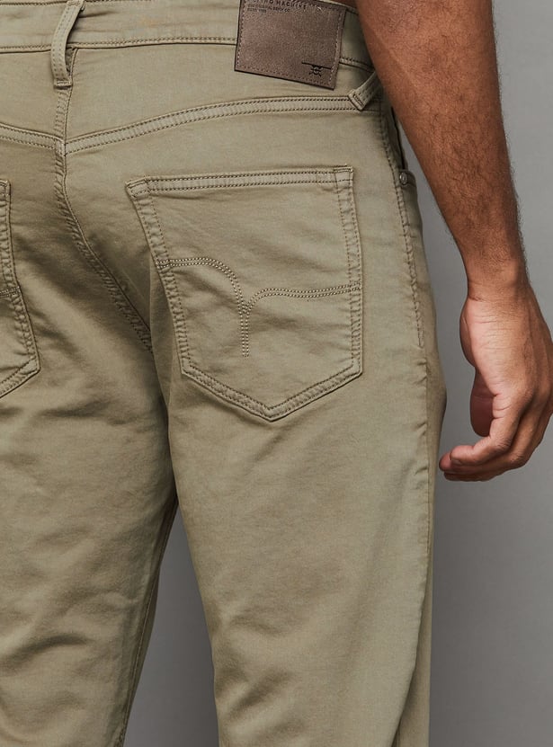 FLYING MACHINE Solid Slim Straight Jeans