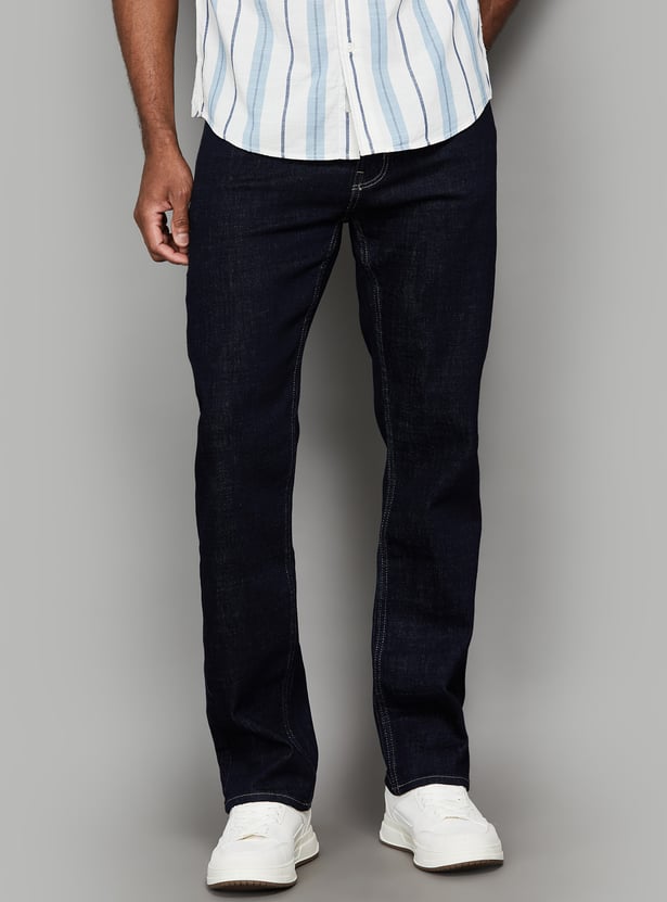 FLYING MACHINE Rinsed Slim Straight Jeans