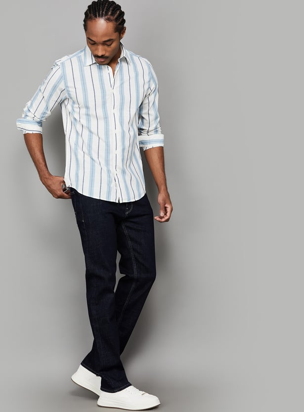 FLYING MACHINE Rinsed Slim Straight Jeans