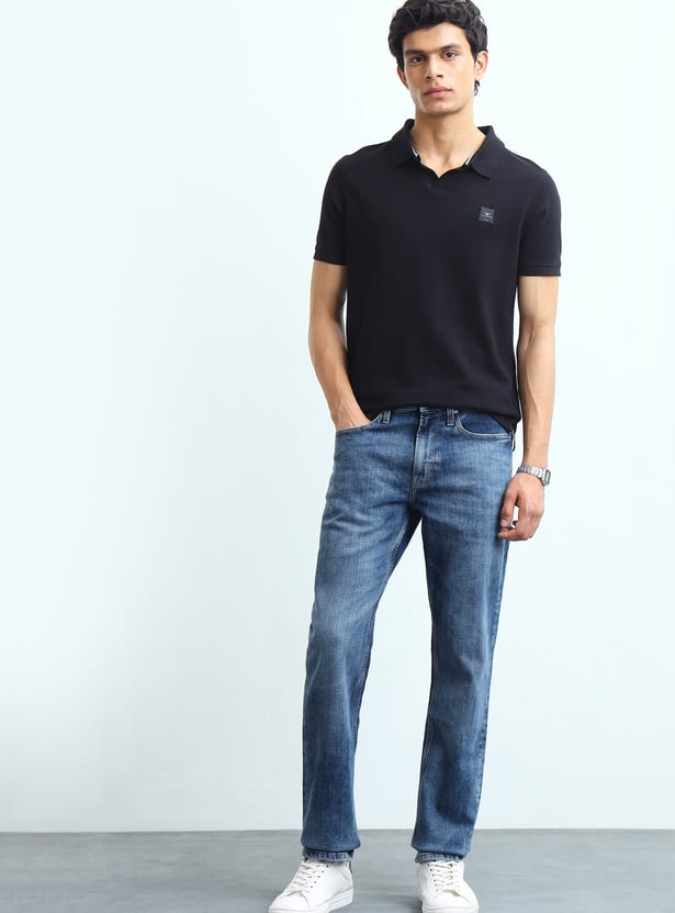 FLYING MACHINE Washed Freddie F77 Jeans (Slim Straight)