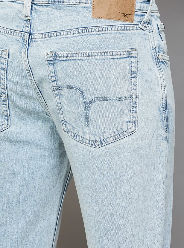 FLYING MACHINE Washed Slim Straight Jeans