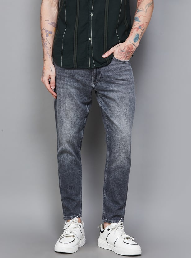 FLYING MACHINE Washed Mankle Jeans (Slim Tapered)