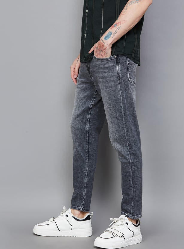 FLYING MACHINE Washed Mankle Jeans (Slim Tapered)