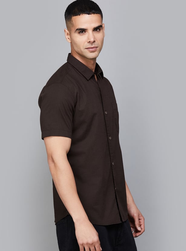FLYING MACHINE Solid Regular Fit Shirt
