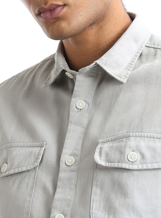 FLYING MACHINE Solid Regular Fit Shirt