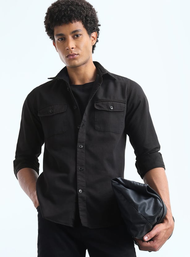 FLYING MACHINE Solid Regular Fit Shirt