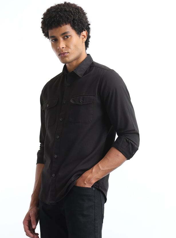 FLYING MACHINE Solid Regular Fit Shirt