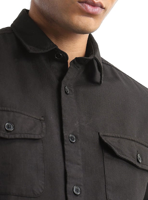 FLYING MACHINE Solid Regular Fit Shirt