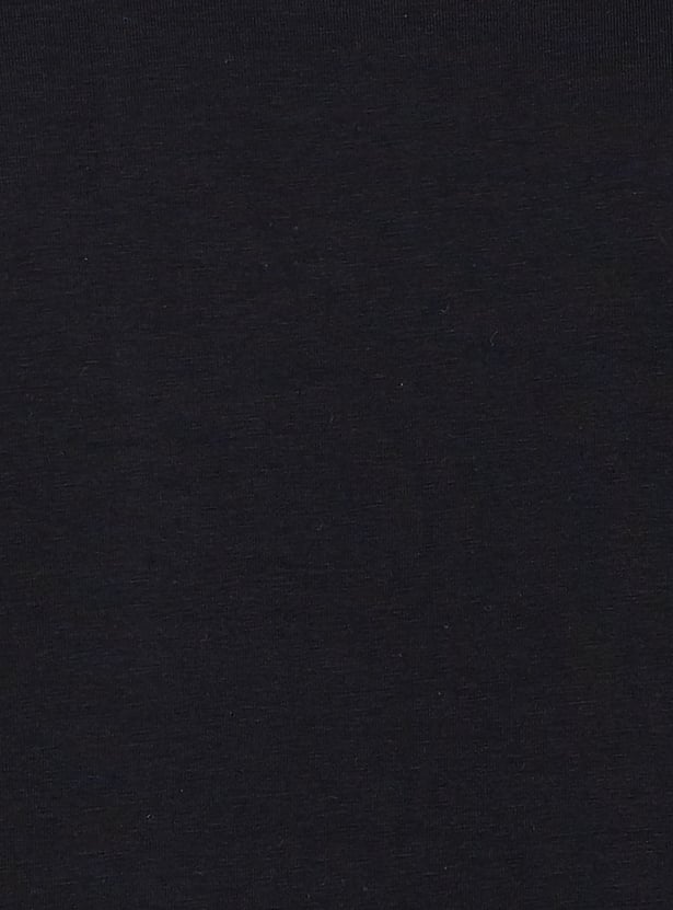 FLYING MACHINE Solid Crew Neck T-shirt