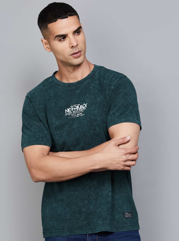 FLYING MACHINE Typographic Print Regular T-shirt