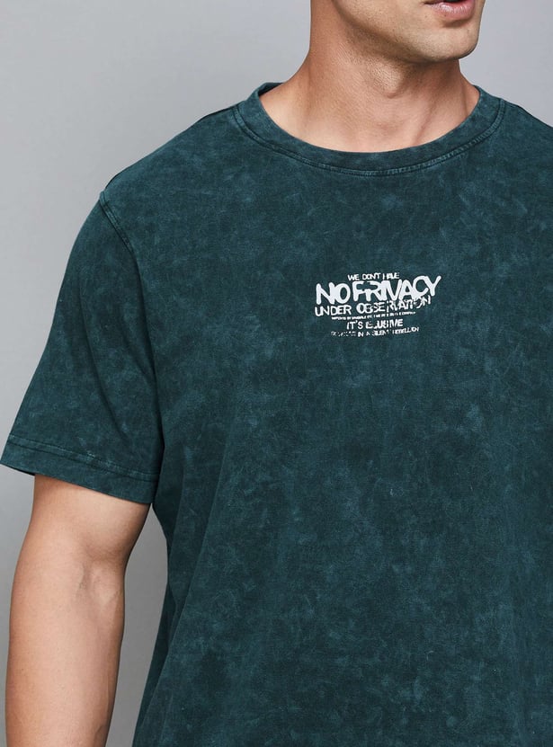 FLYING MACHINE Typographic Print Regular T-shirt