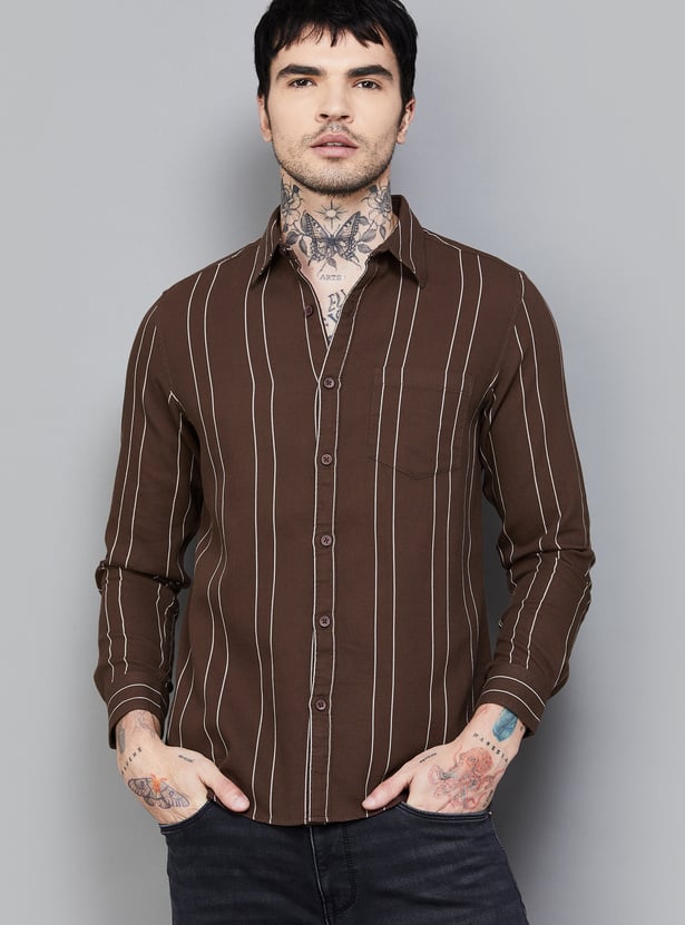 SPYKAR Striped Regular Fit Shirt
