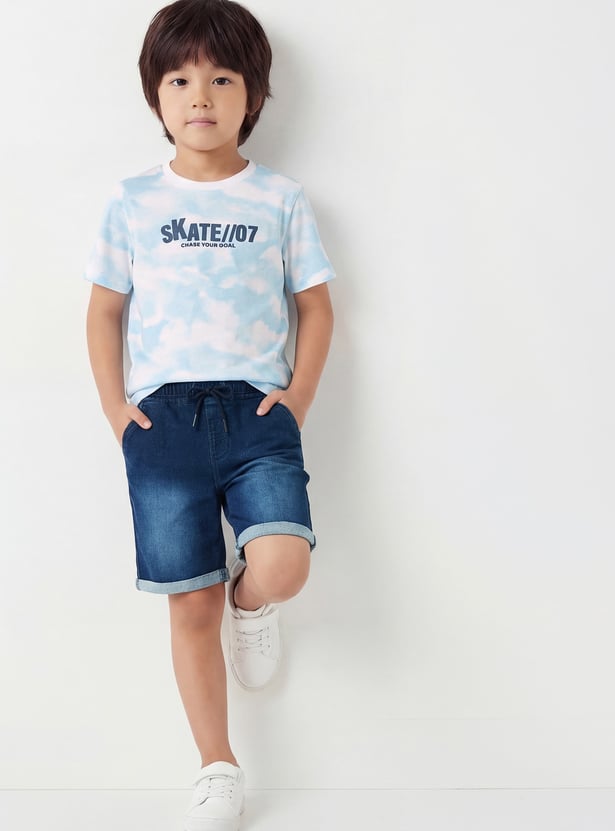 FAME FOREVER Boys Washed Regular Shorts
