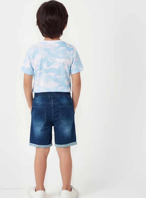 FAME FOREVER Boys Washed Regular Shorts
