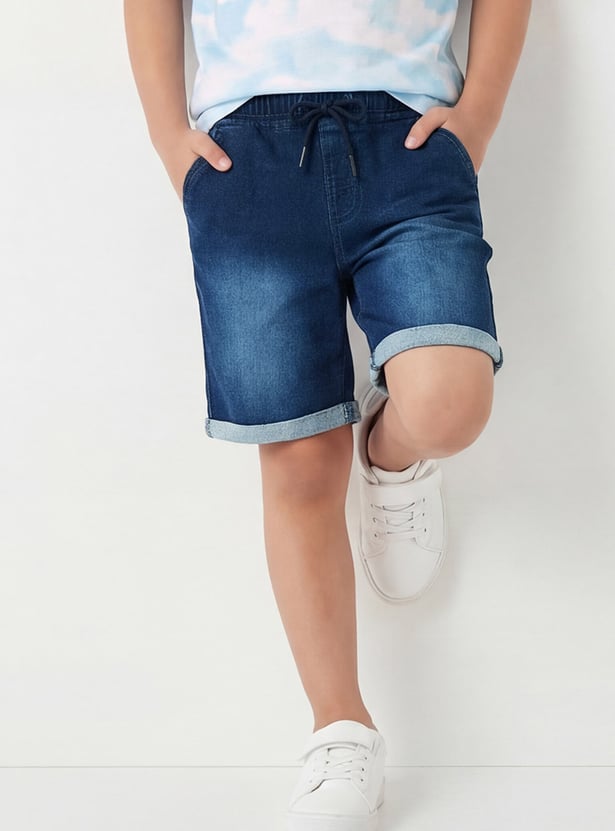 FAME FOREVER Boys Washed Regular Shorts