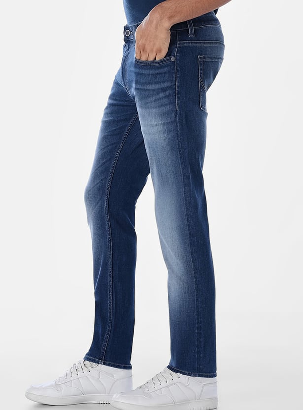 JACK & JONES Whiskered Skinny Jeans