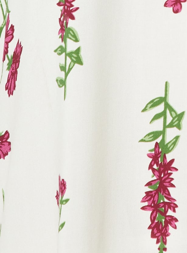 MELANGE Floral Print Straight Kurta Set