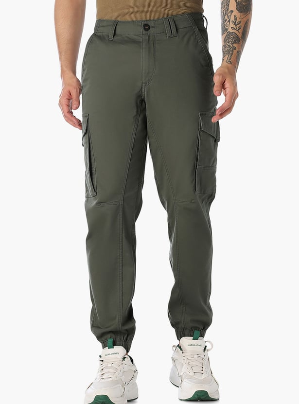 JACK & JONES Solid Regular Fit Cargos