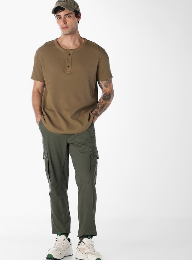JACK & JONES Solid Regular Fit Cargos
