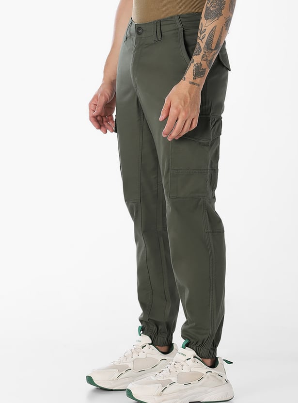 JACK & JONES Solid Regular Fit Cargos
