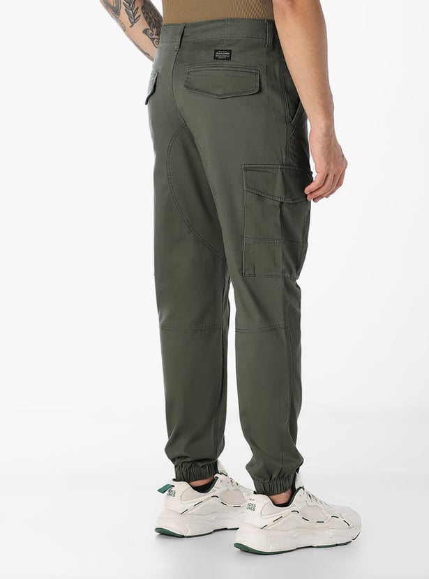 JACK & JONES Solid Regular Fit Cargos