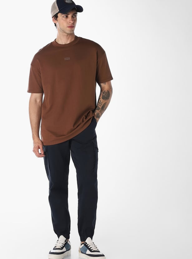 JACK & JONES Solid Regular Fit Regular Cargos