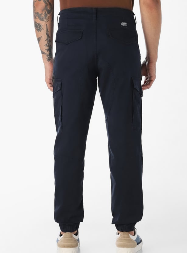 JACK & JONES Solid Regular Fit Regular Cargos