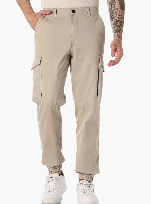 JACK & JONES Solid Regular Fit Cargos