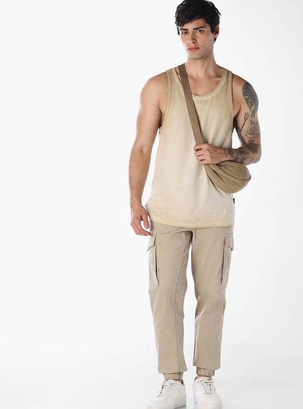 JACK & JONES Solid Regular Fit Cargos