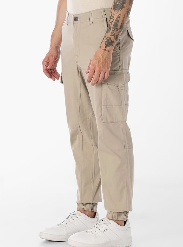 JACK & JONES Solid Regular Fit Cargos