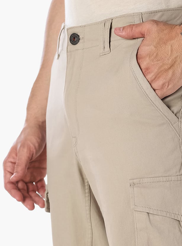 JACK & JONES Solid Regular Fit Cargos