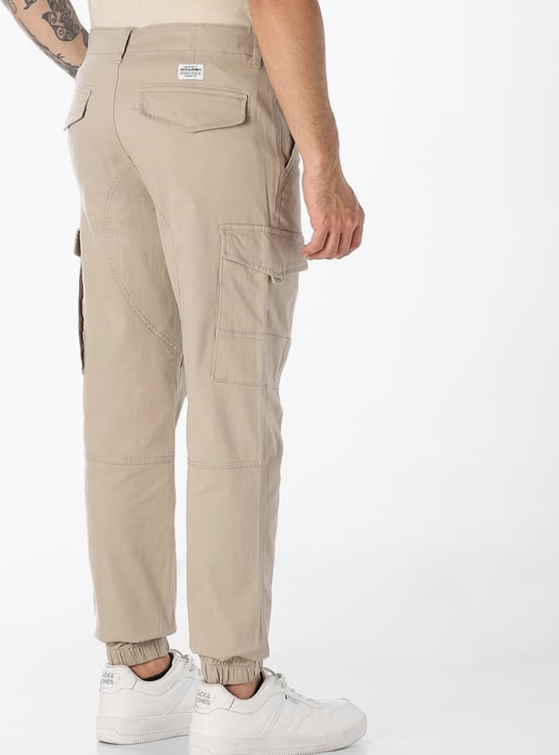 JACK & JONES Solid Regular Fit Cargos