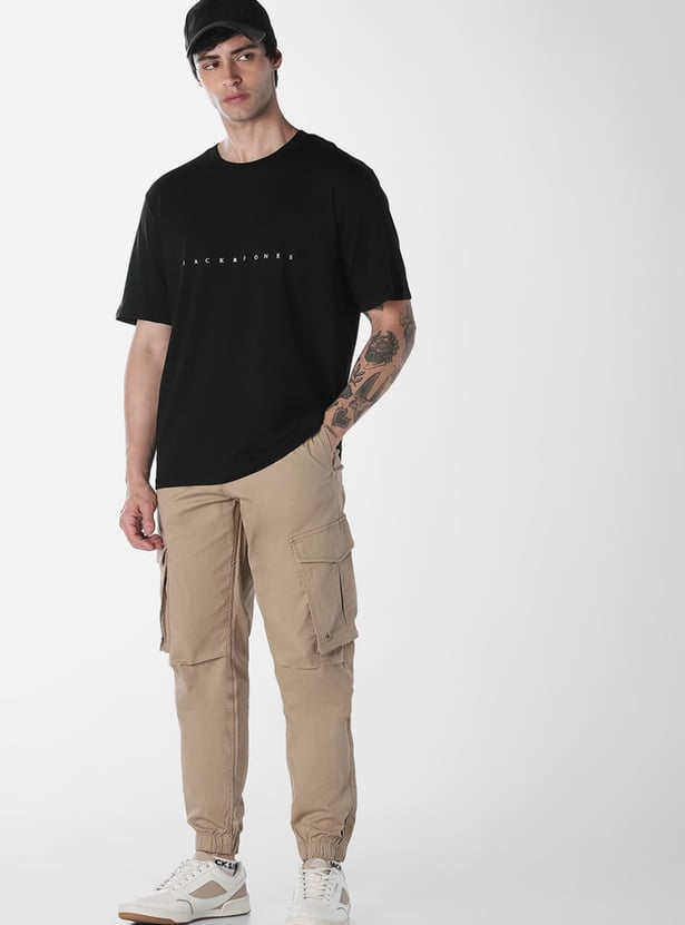 JACK & JONES Solid Regular Fit Cargos