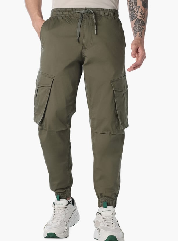 JACK & JONES Solid Regular Fit Cargos