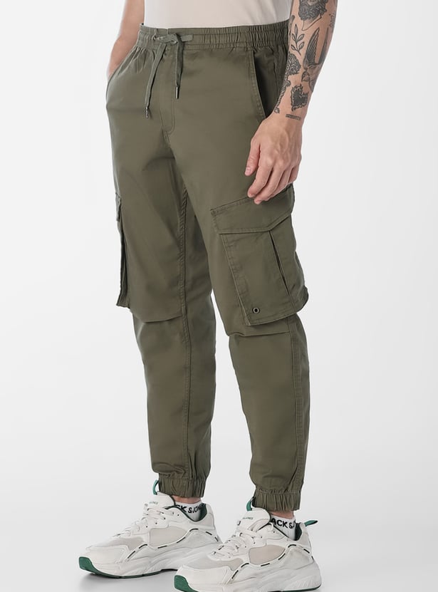 JACK & JONES Solid Regular Fit Cargos