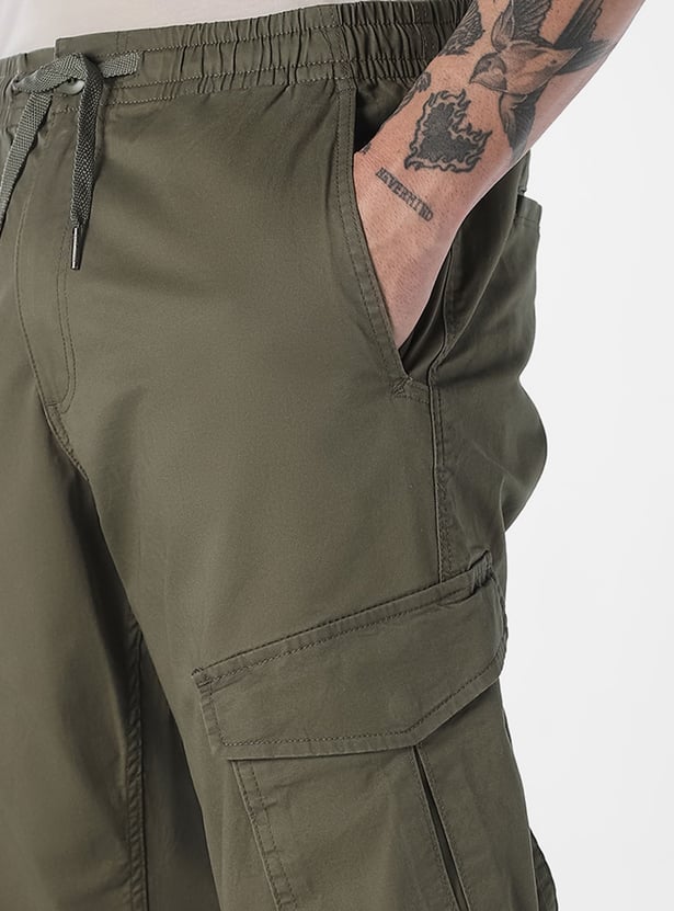 JACK & JONES Solid Regular Fit Cargos