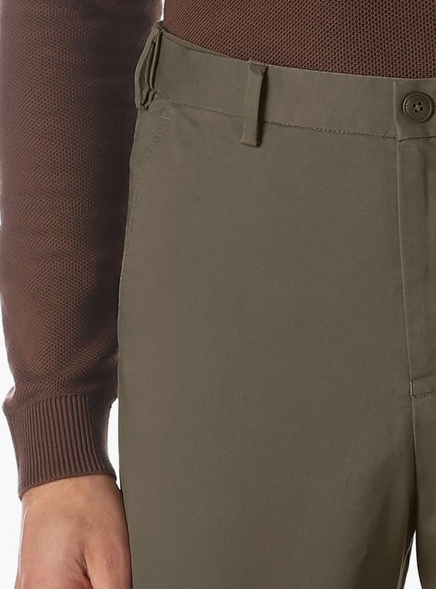 JACK & JONES Solid Regular Fit Trousers