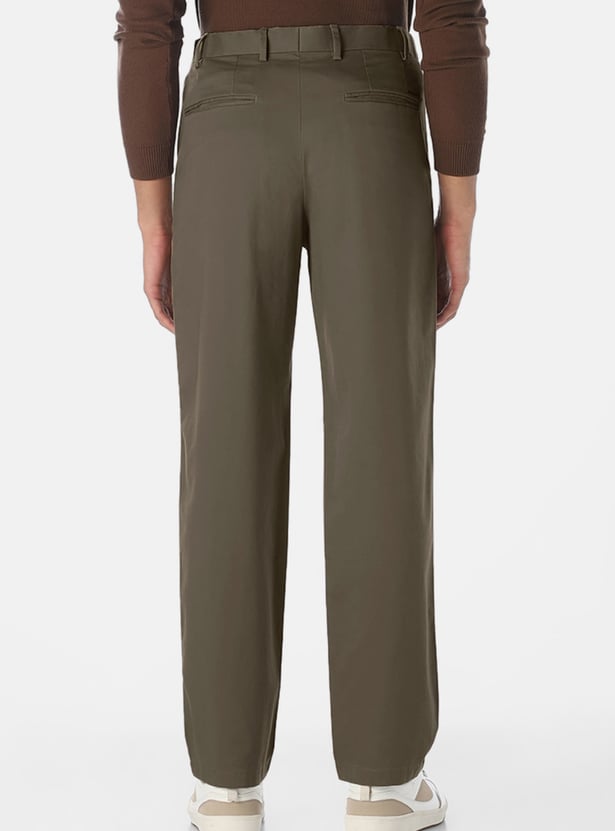 JACK & JONES Solid Regular Fit Trousers