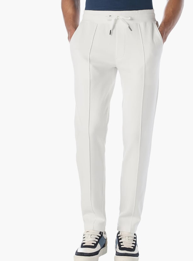 JACK & JONES Solid Pleated Regular Fit Trousers