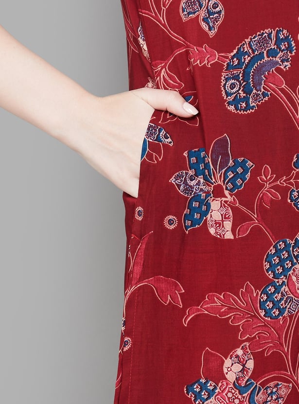 W Floral Print Straight Kurta