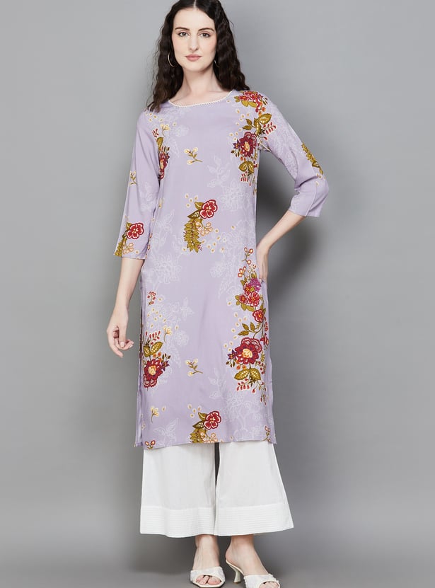 W Floral Print Straight Kurta