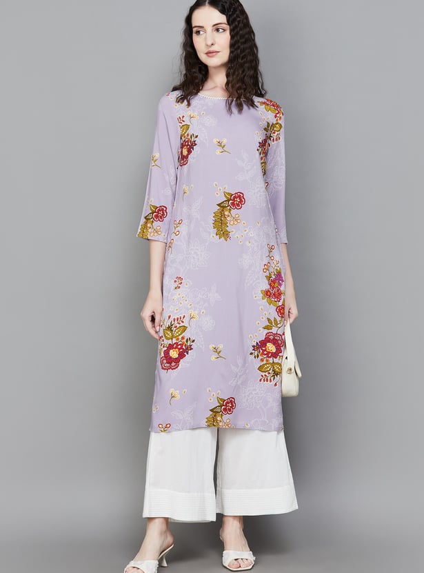 W Floral Print Straight Kurta