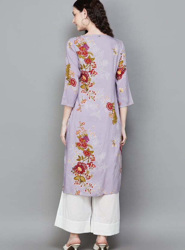 W Floral Print Straight Kurta