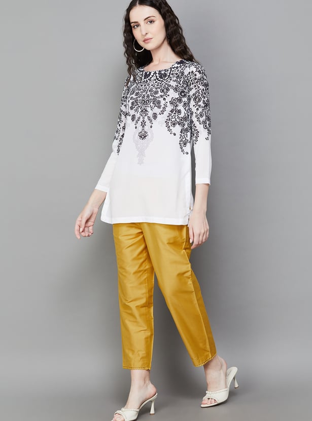 W Solid Straight Pants