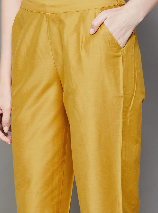 W Solid Straight Pants