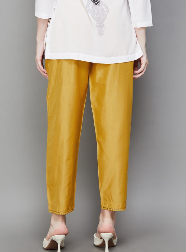 W Solid Straight Pants