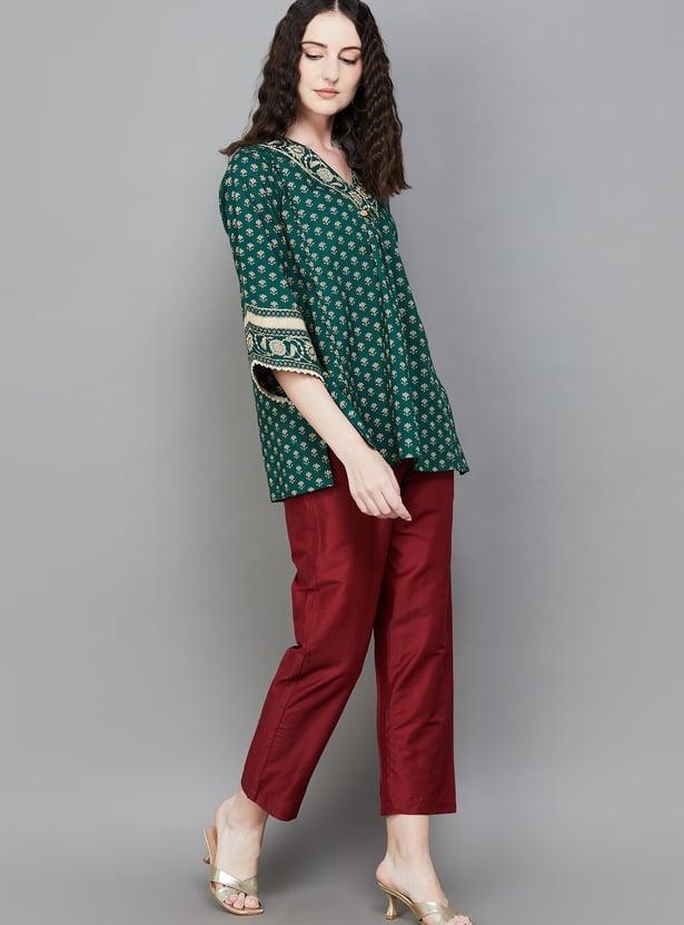 W Solid Straight Pants