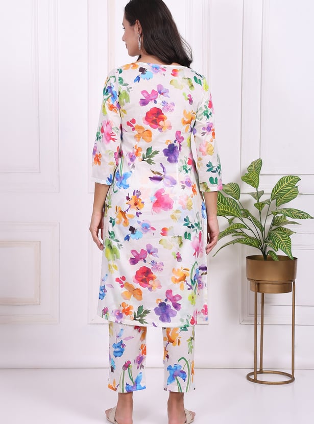 W Floral Print Kurta Set