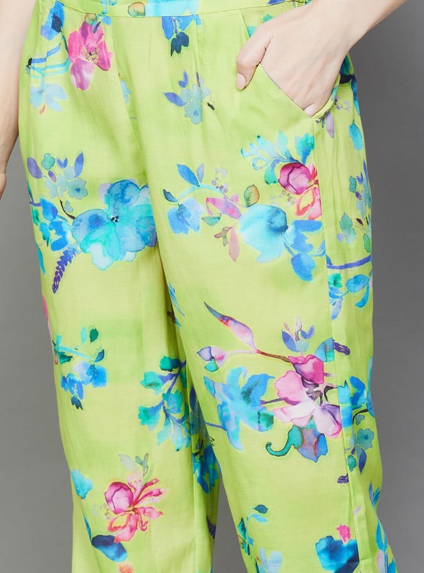 W Floral Print Kurti Set