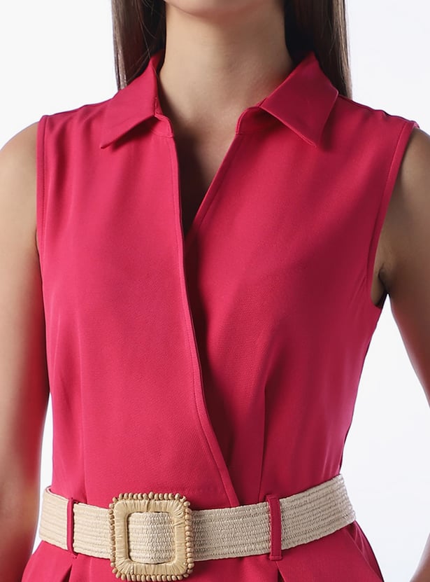 ONLY Solid Zipped Maxi Dress